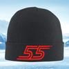 Kühles rotes Ziffernstreifen-Design Schwarz Unisex Damen Unisex Strickmütze Beanie Pullovermütze Winter Thermisch Warm Weihnachten Outdoor Radfahren