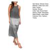Summer Cotton Linen Dress for Women Casual Sleeveless Tunis Maxi Tank Dress Side Slit Beach Sun Dress