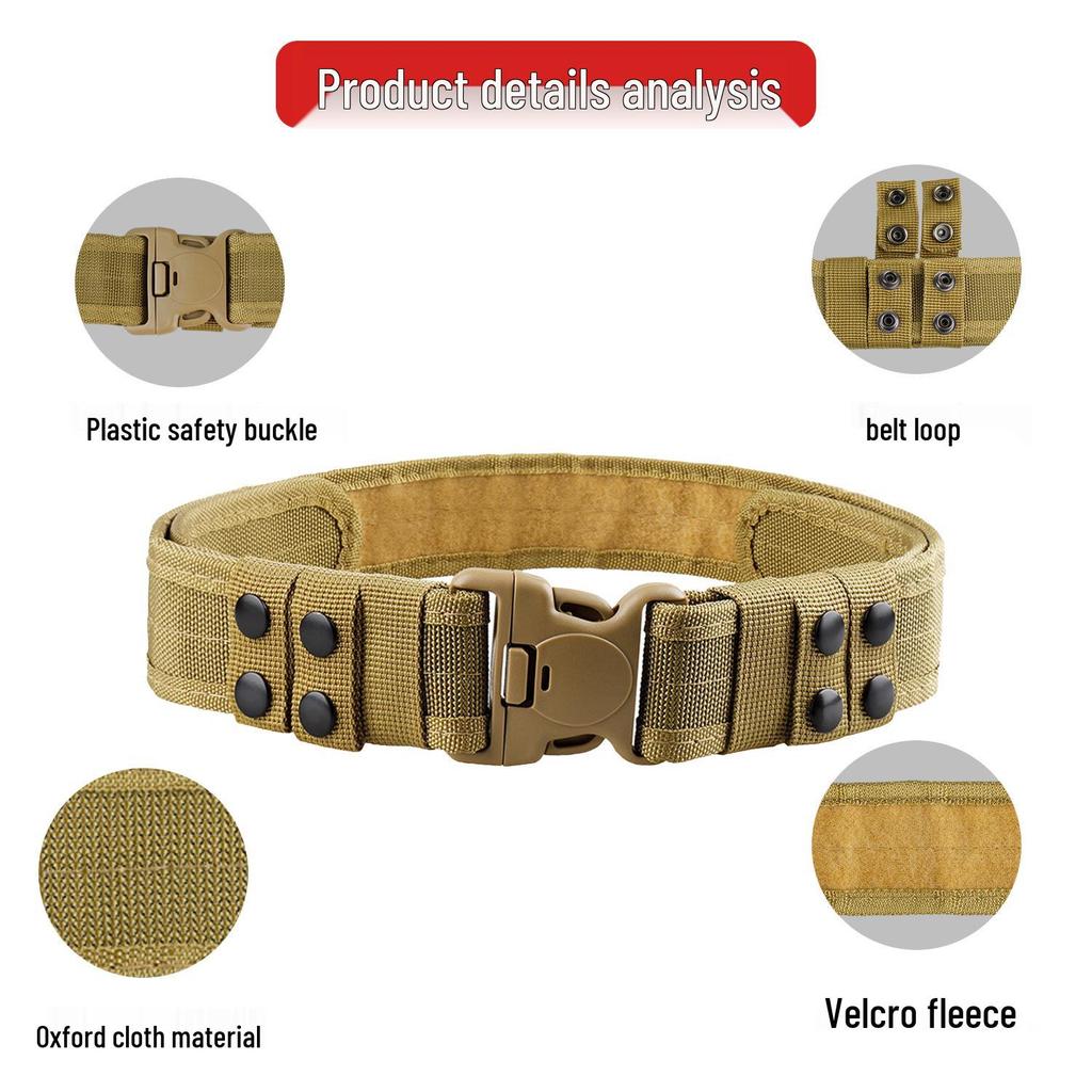 Tactical Hook and Loop Outdoor Polypropylene Woven Waist Belt