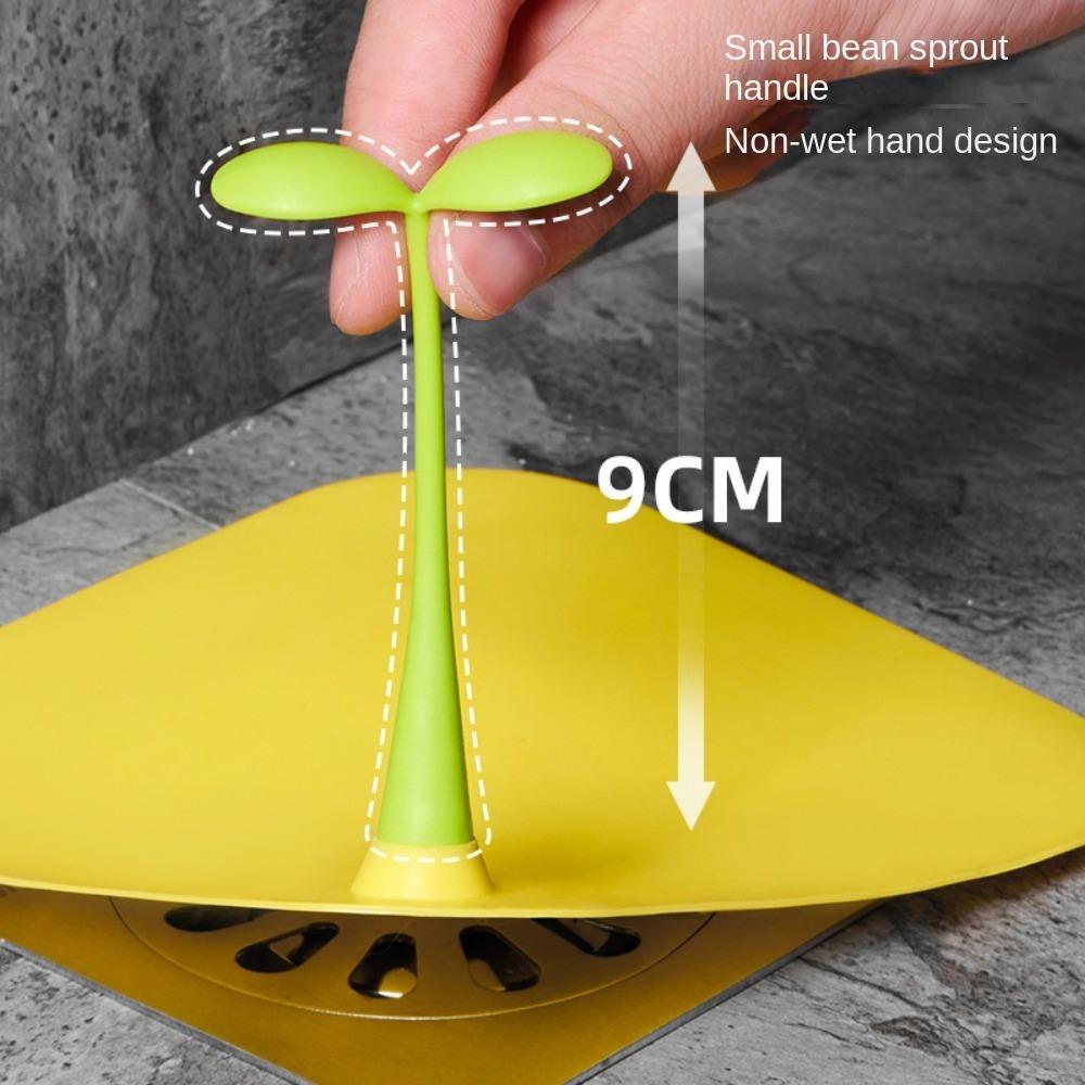 

Bean Sprouts Odor Proof Cover Silicone Floor Drain Cover Hot Sale Anti-insect Plugs Home Supplies жовтий