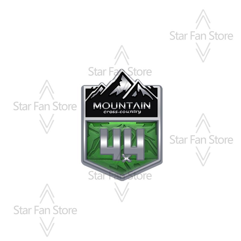Metal Mountain Cross-country 4X4 Grille Badge Pattern Stickers Car Trunk Body Emblem Decal For Jeep Wrangler Chevrolet Toyota FJ ALW1