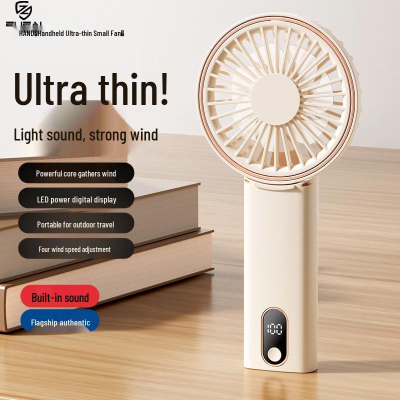 Portable Foldable Silent Fan: Handheld, Desktop, & Neck-Mounted Phone Holder