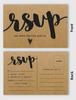 Inkdotpot 50 Blank RSVP Postcards Floral Kraft Rustic Print 4"X6" Response Cards,RSVP Reply Card For Wedding,Bridal Shower,Baby