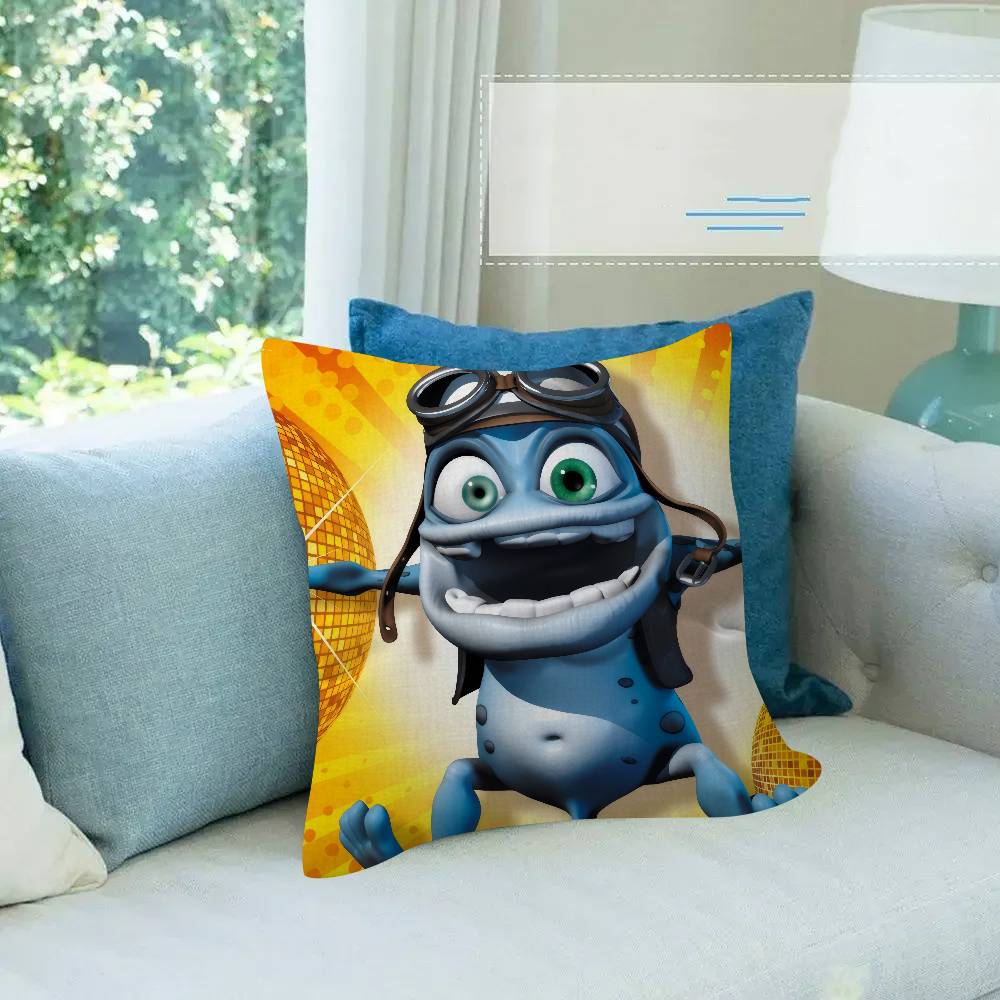 C-Crazy Frog DJ Ding D-Ding cushion  Pillow Gift Home Office Decoration Bedroom Sofa Car Cushion Cover case 45x45