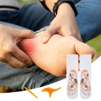 Reflexní ponožky s akupresurním perem Úleva od bolesti nohou Reflexní tabulka nohou Ponožky Nástroj na masáž tlakových bodů pro muže Ženy