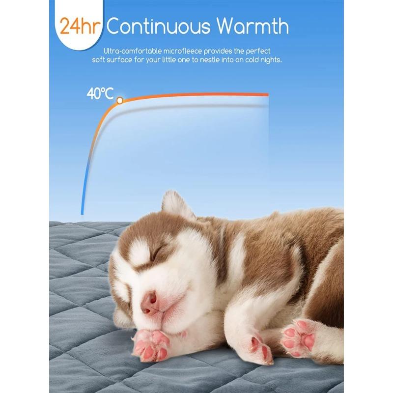 Self-Heating Pet Pad - Extra Warm Thermal Dog Cat Mat Washable Anti-Slip Kennel Crate Pad for Small Medium Pets