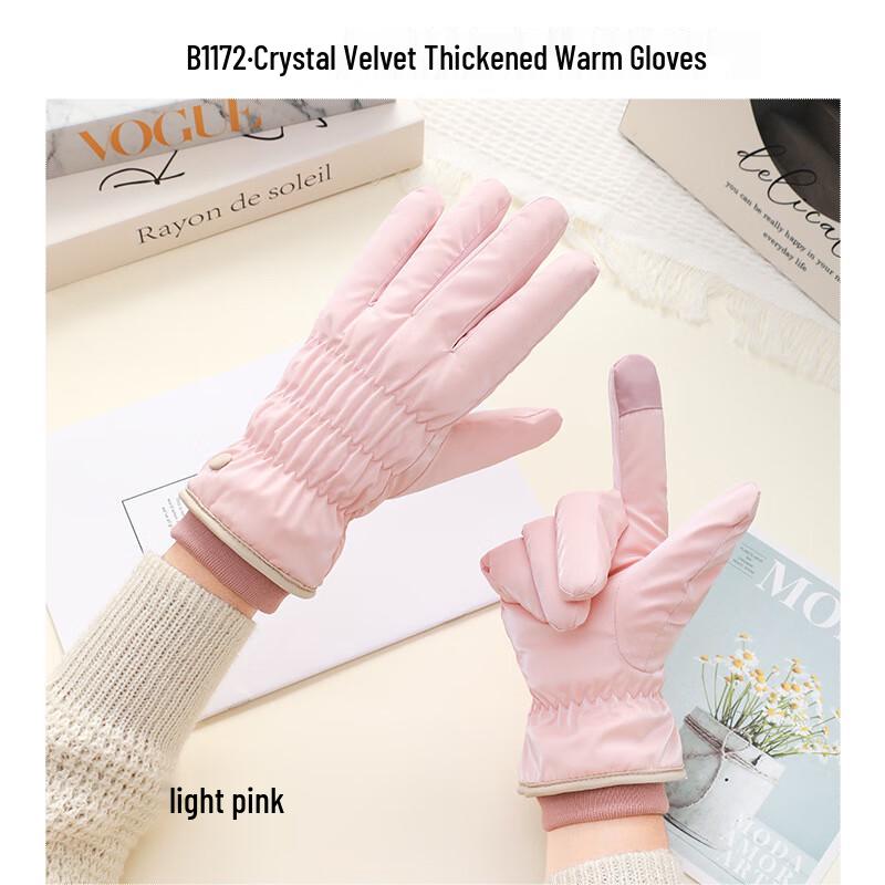 BLPE Women s Thick Waterproof Thermal Gloves One Size