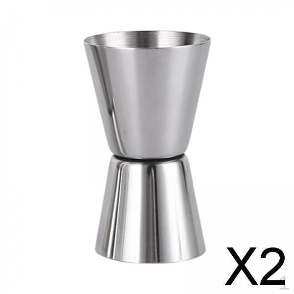 

2x Stainless Steel Double Head Jigger, Measuring Tools Jigger for Household
