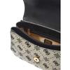 GUESS Sac à main noir taupe pour femme - Melinda Logo Top Handle Bag Black Logo 331166