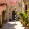 Smooth Visual Effect Earrings 1 Pair Flower Holder Earrings, Spiral DIY Durable Dangling Long Jewelry Gifts for Mom Daughter Classic Style