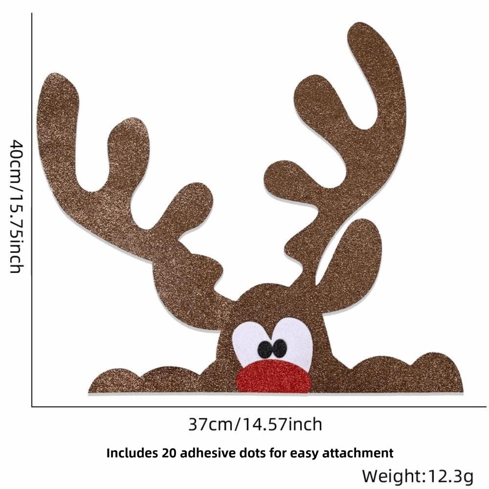 Snowman Reindeer Santa Christmas Window Stickers Christmas Door Stickers  Refrigerator Decoration