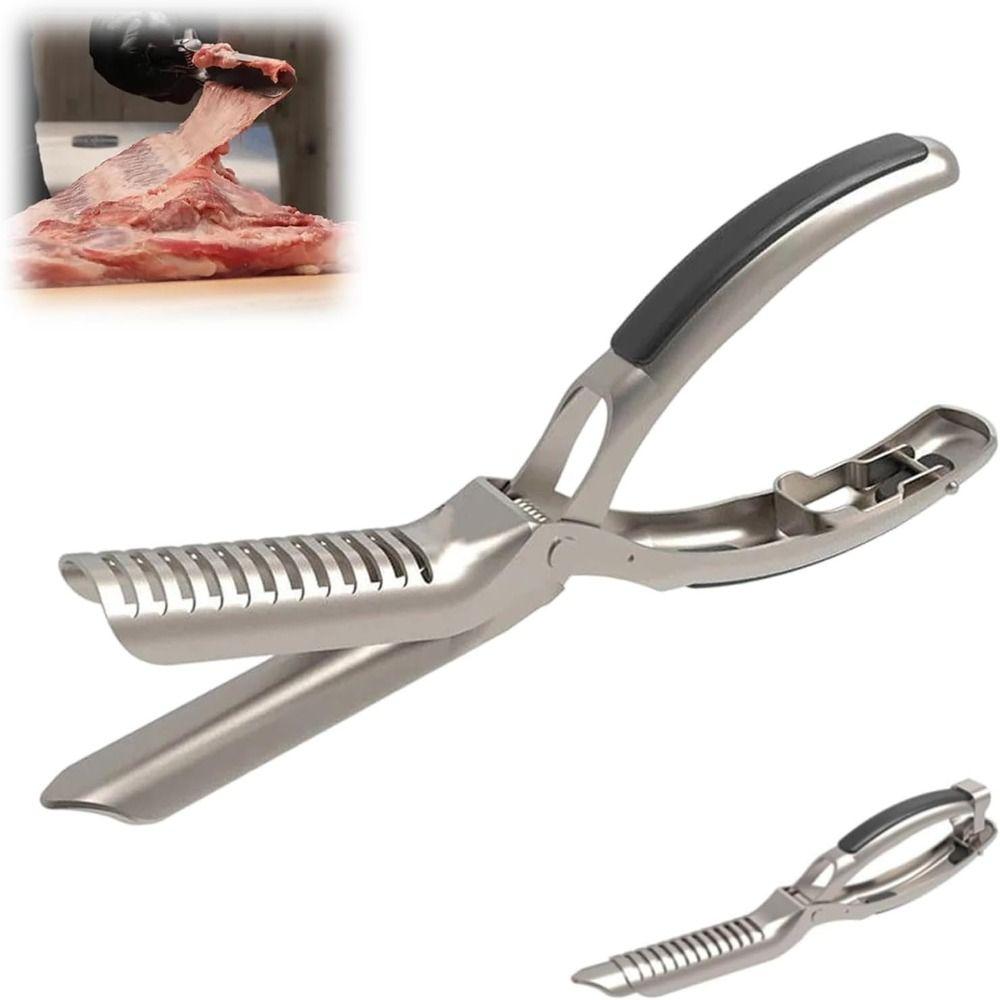 Easy Membrane Removal BBQ Rib Preparation Tool Stainless Steel Rib Skinner  Butcher Tool