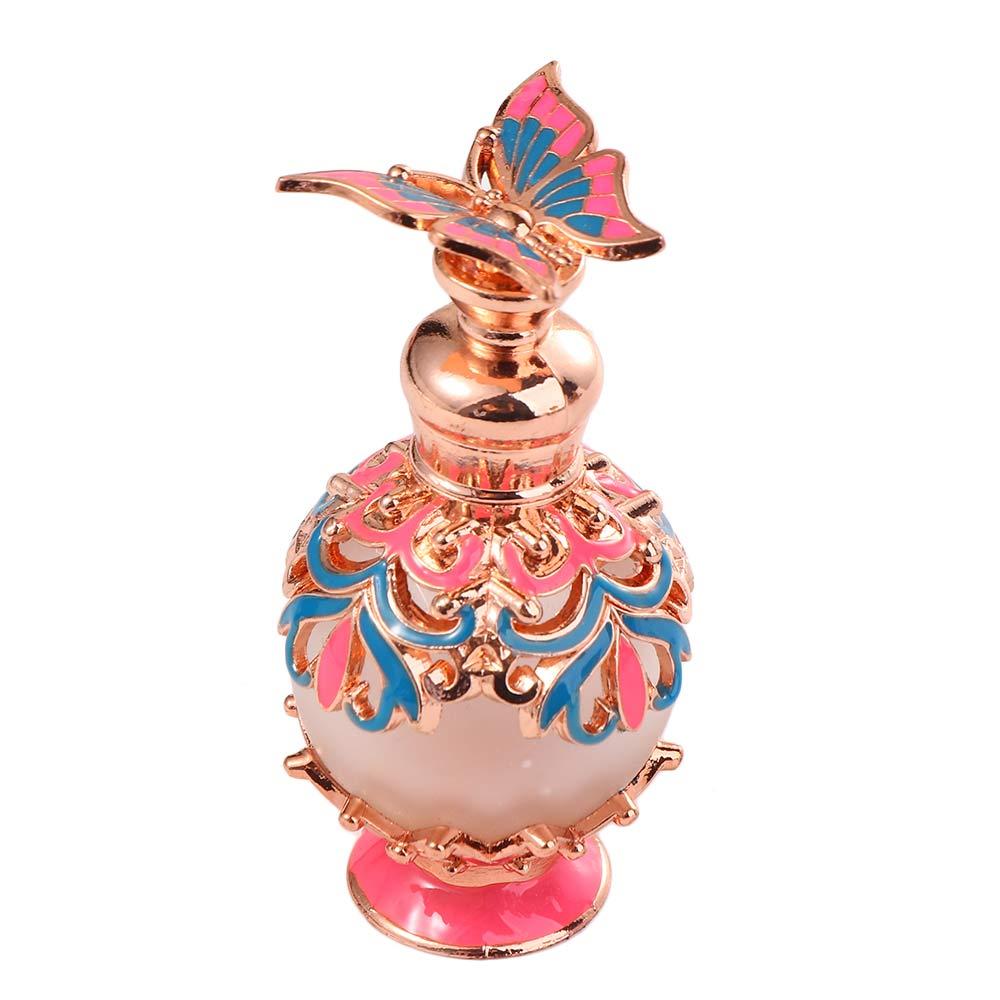 Arabian Style Antiqued Women Luxury Oils Dropper Bottle Essential Oil Bottle Butterfly  Bottle Empty Cosmetics Container