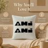 Fashion A‑AAAMIPARISSS Cushion Cover Double-Sided Printed Pillow Cover Hypoallergenic Dust-Mite Proof
