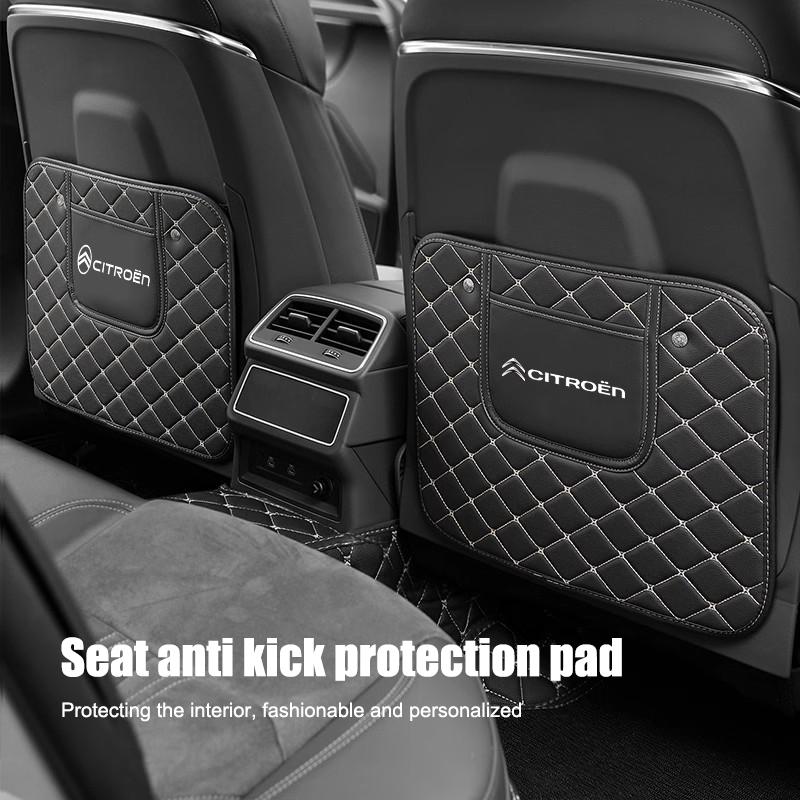 Car Seat Cover Backrest Protection Anti-kick Mat For Citroen e-C3 e-C4 X C5X C3 C4 Cactus Picasso C-Crosser C6 C1 C-Elysee C2