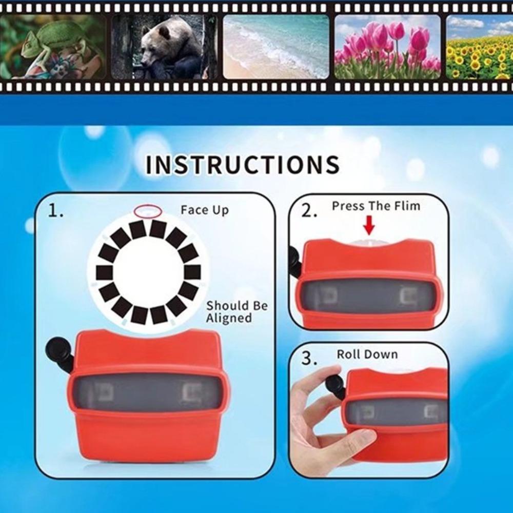 Mini Theater 3D View-Master Luminous Toys Big Game Toys New Viewing Machine  for Kids