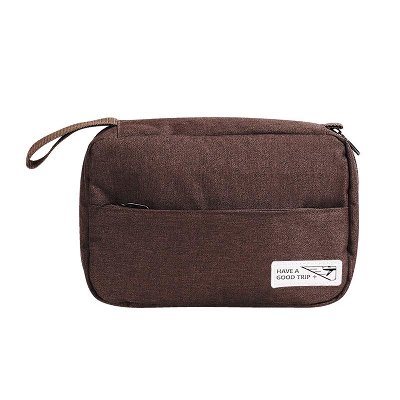 

Мужская и женская подвесная косметичка, многофункциональный органайзер для путешествий, косметичка для мытья туалетных принадлежностей, складная косметичка для косметички темно-коричневого