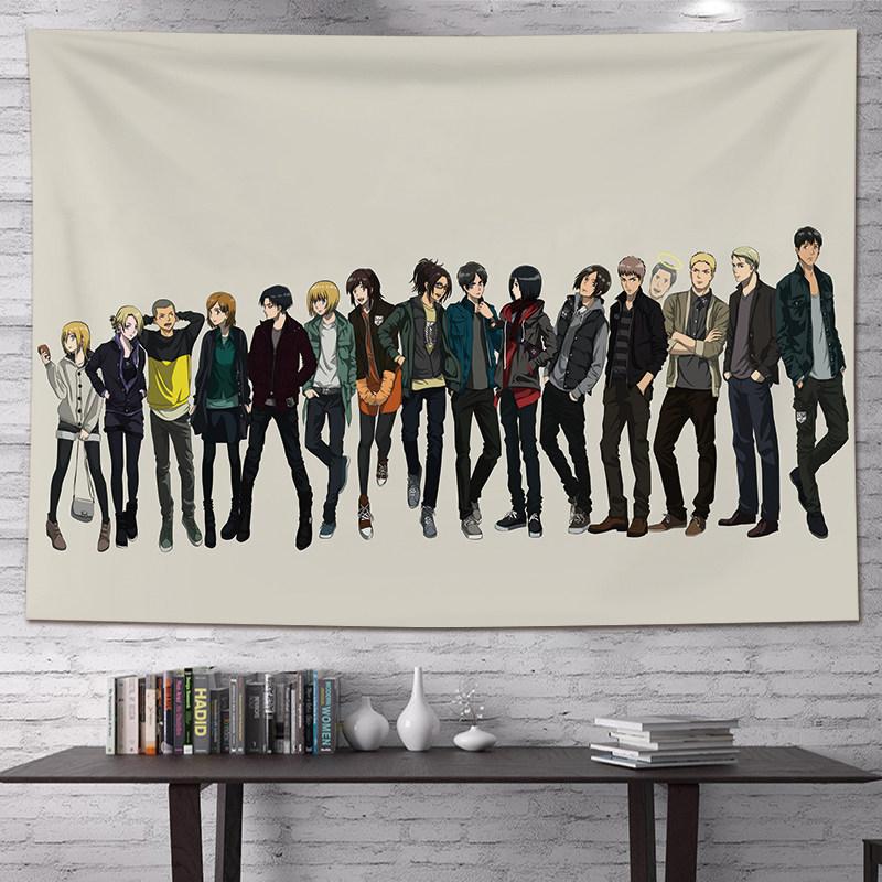 Attack On Titan Anime Tapestry Vertical Cartoon Wall Hanging Art Tapestry For Dorm Bedroom Living Room Home Decoration