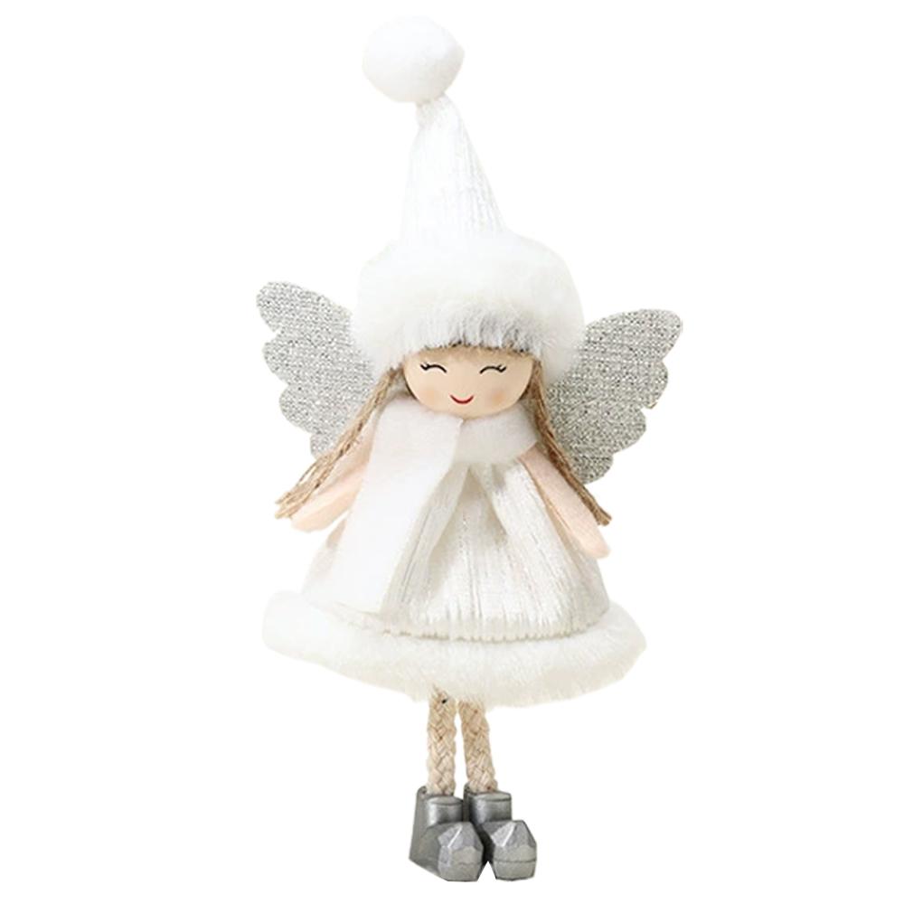 New Christmas Decorations Cute Doll Plush Angel Pendant Ornaments for Christmas Tree Home Party Holiday Hanging Xmas Decor