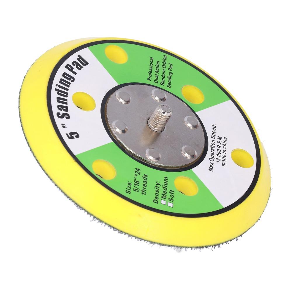 PU Backin Sanding Pad Hook Loop Pneumatic Sande 6 Holes Backing Plate Air Polishers