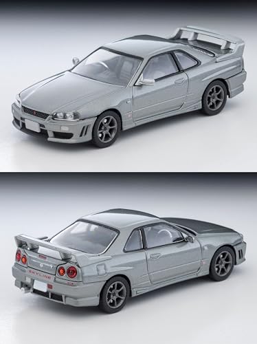 TOMYTEC Tomica Limited Vintage Neo 1/64 Scale LV-N353a Nissan Skyline 2-Door Sports Coupe 25GT TURBO with Optional Parts, Silver, 2000 Model, Finished
