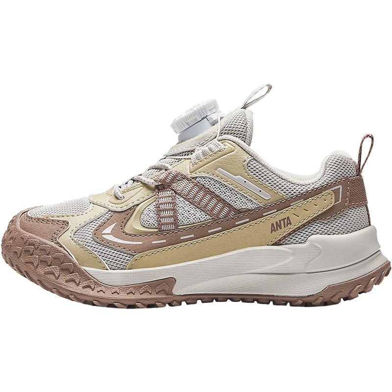 

Anta Удобные Универсальные Легкие Амортизирующие Низкие Повседневные Кроссовки Детские кроссовки Серо-Коричневый A22449931-3 28