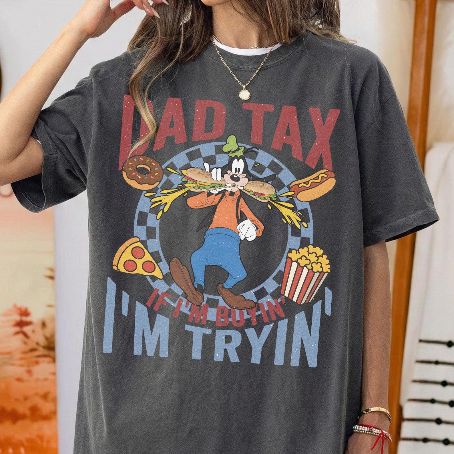 Dad Tax Goofy Shirt, If I m Buyin I m Tryin Tee, Retro Fathers Day Outfit S