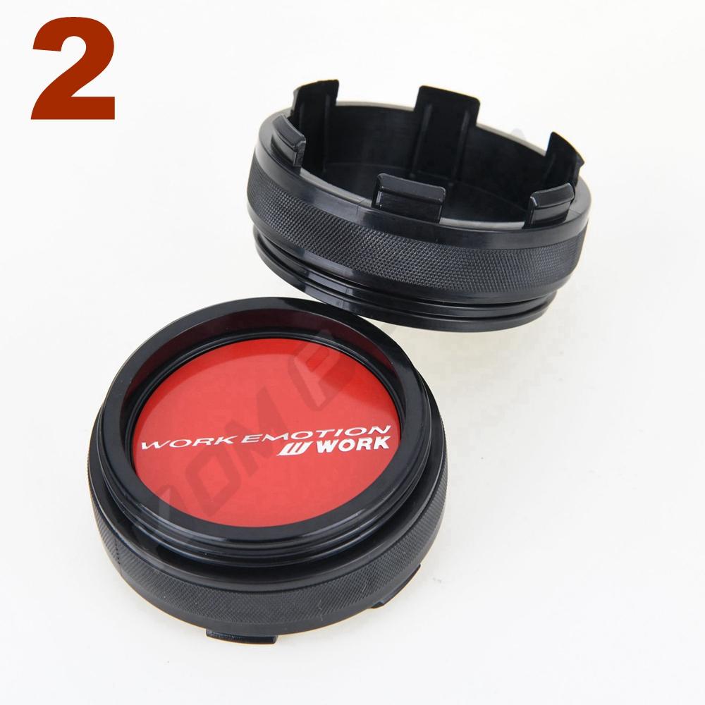 4PCS 61MM OD / 57.5MM ID Sport Rim Cap WORK EMOTION MEISTER VS Sticker Centre Cap Rim Wheel Cover Cap Hubcaps