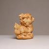 Natural Cypress Kirin mascot Mini Statues Chinese mythical beasts cute Home, Room, Office, Flower Pot Decoration Accessories
