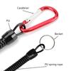 Fishing Lanyards 22cm Retractable Coiled Tether with Carabiner Boating Fishing Rope Retention Rope Fishing Tools Tackle
