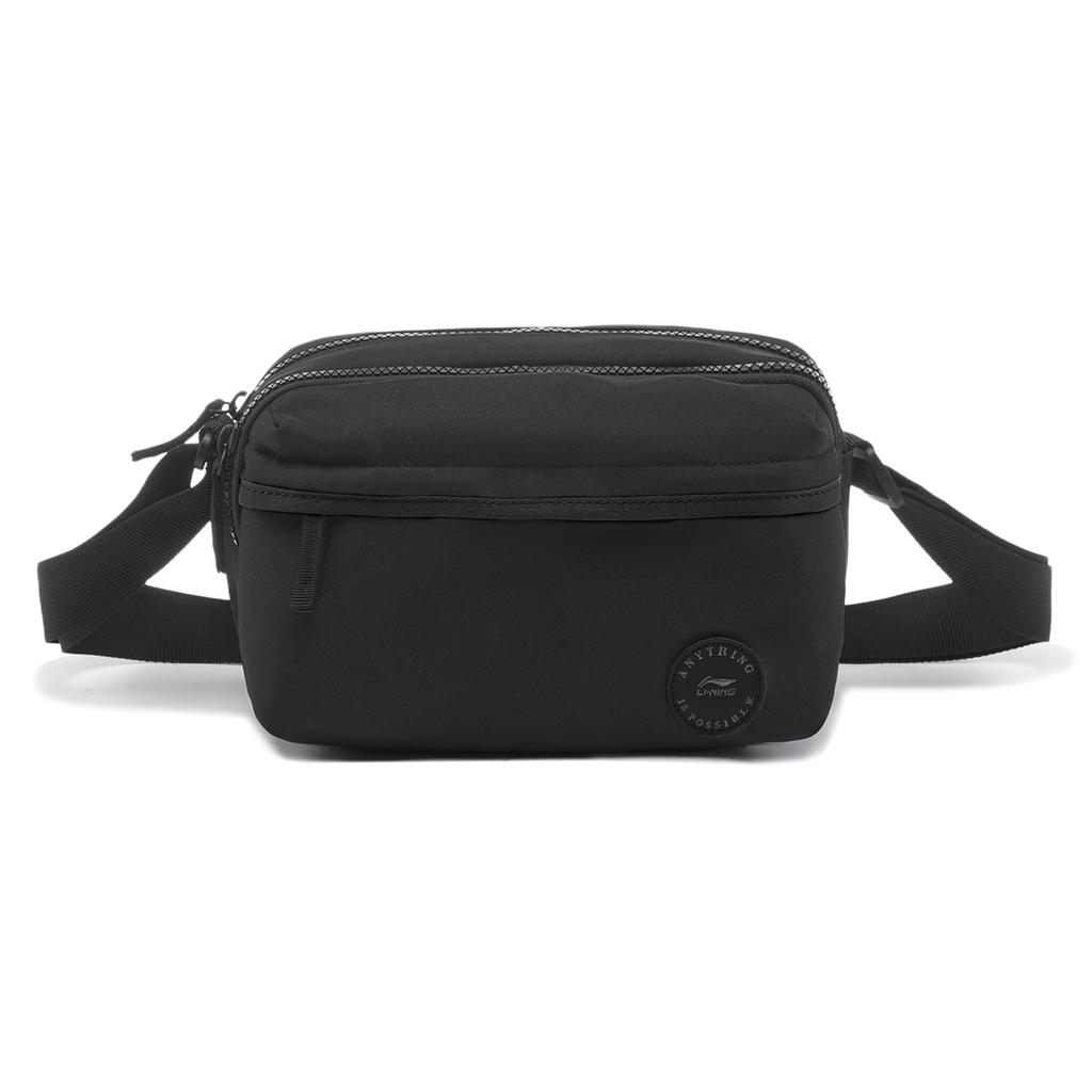 New LiNing Polyester Shoulder Bag, Crossbody Bag Unisex Black ABDU283-1
