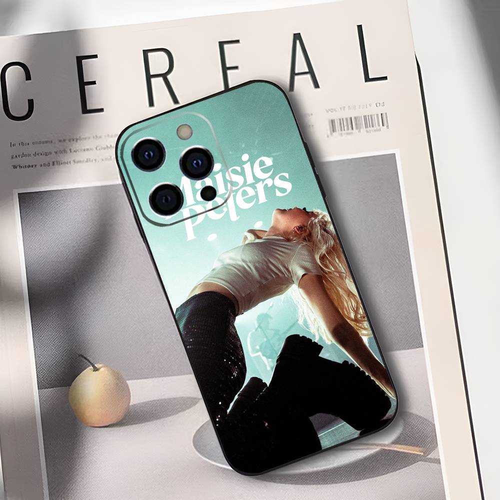M-Maisie P-Peters Phone Case For iPhone 17,16,15,14,13,12,11 Plus,Pro Max,XS,Soft Silicone Black Cover