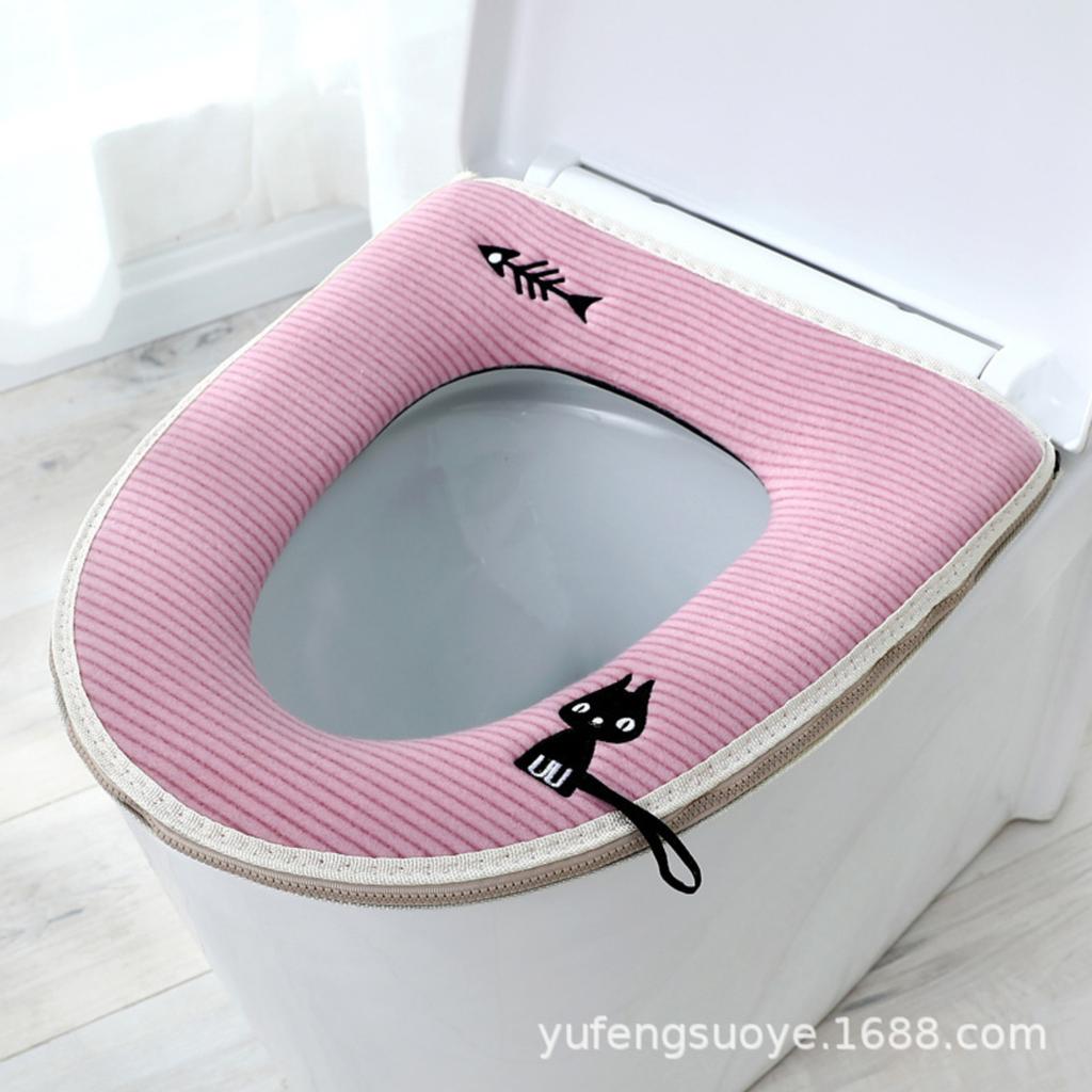 All-season Household Cartoon-themed Washable Toilet Seat Cover, Adhesive Toilet Seat Cover, Toilet Cushion, Toilet Seat Pad