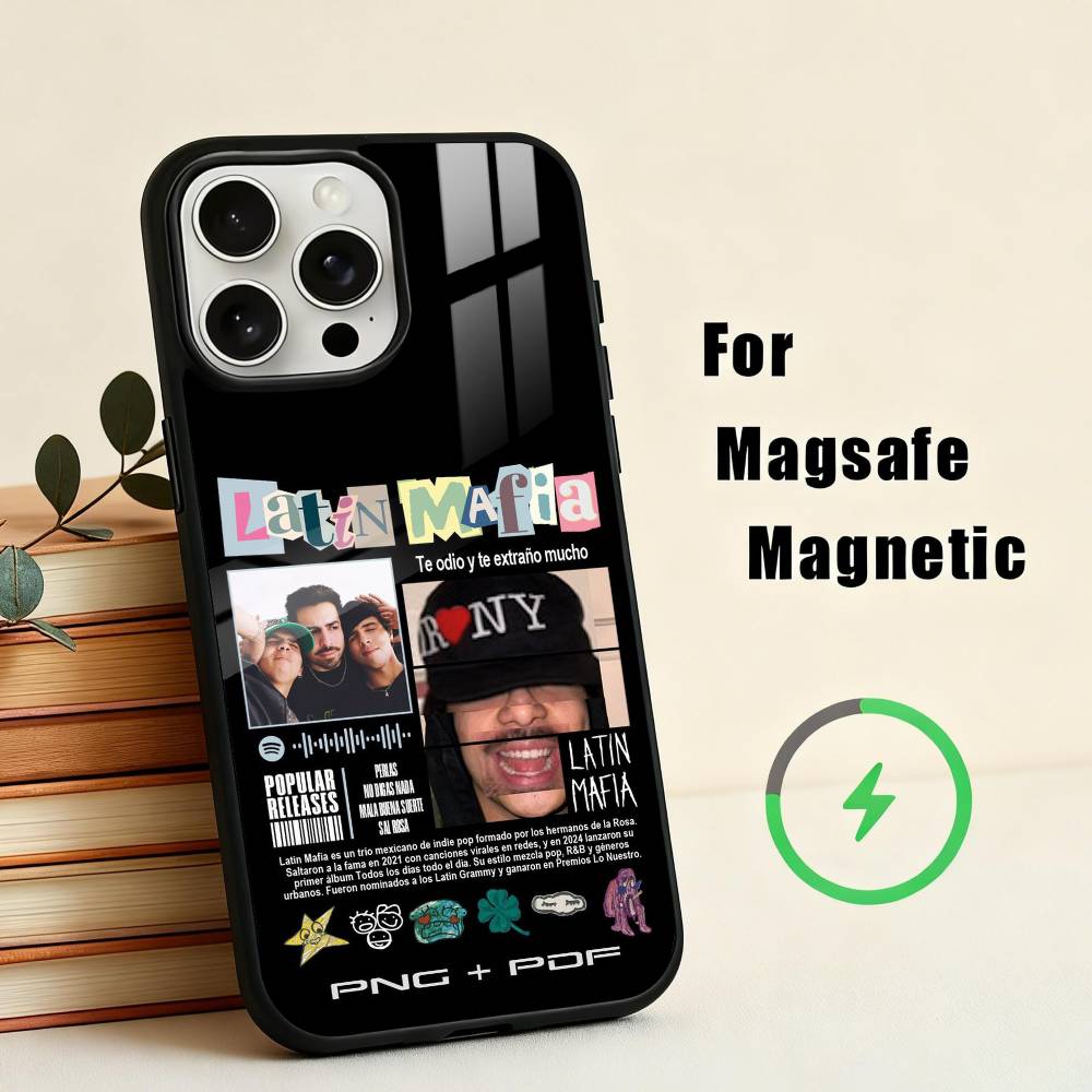 L-Latin Mafia Phone Case For iPhone17,16,15,14,13,12,11 Plus,Pro Max Magnetic For Magsafe Wireless Charging