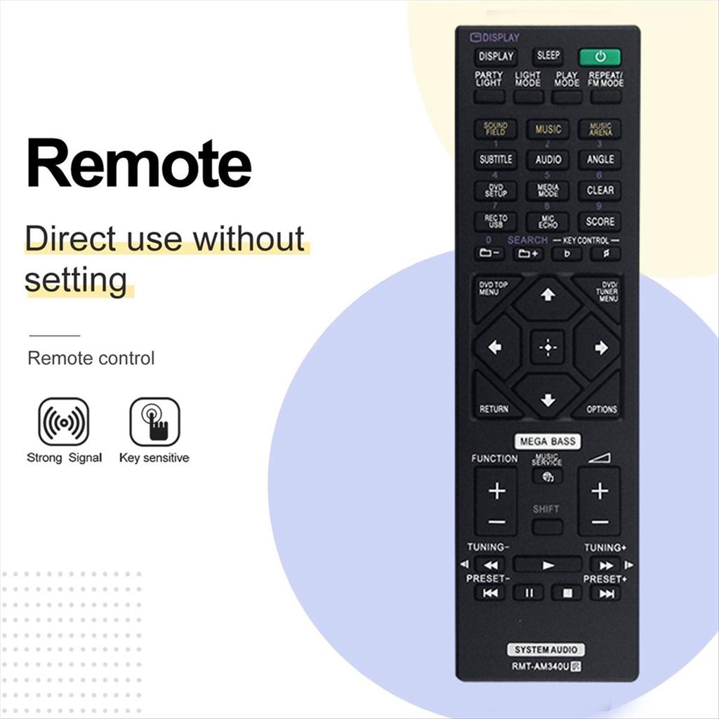Replace -AM340U Remote Control for MHC-V02 MHC-V11 MHC-V77W MHC-V90W SA-V90W MHC-V90DW Home Audio Stereo System