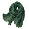 Women Scarf Solid Color Pleated Long Retro Autumn Winter Warm Long Scarf Soft Vintage Inspired Scarf