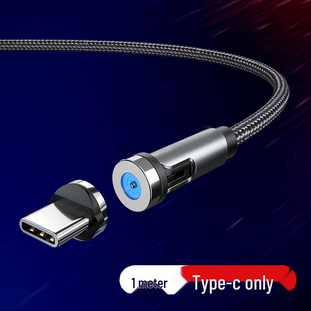 

Магнітний кабель для швидкої зарядки з обертанням на 540° для пристроїв Apple, Type-C та Android Red Rotating Magnetic