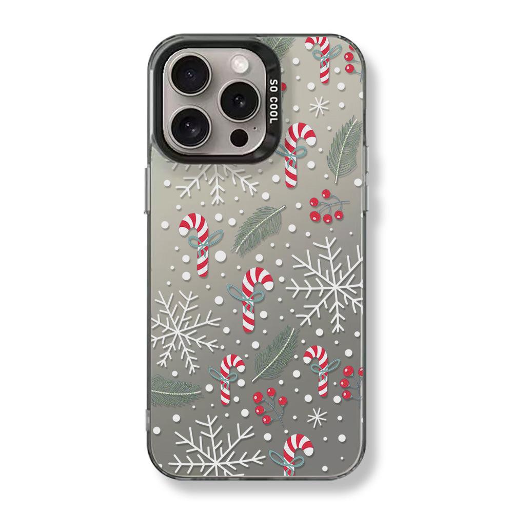 Applicable To iPhone17ProMax Christmas Snowflake Feather Mobile Phone Protective Case Apple 15/14 Niche 16 Simple