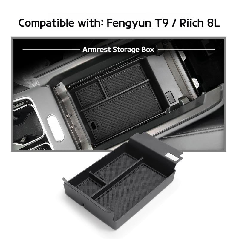 Für 2025 Chery Fengyun T9 Armlehnenbox Aufbewahrungsbox Tiggo 8L Mittelkonsole untere Aufbewahrungsbox Mittelkonsolen-Aufbewahrungsbox Zubehör