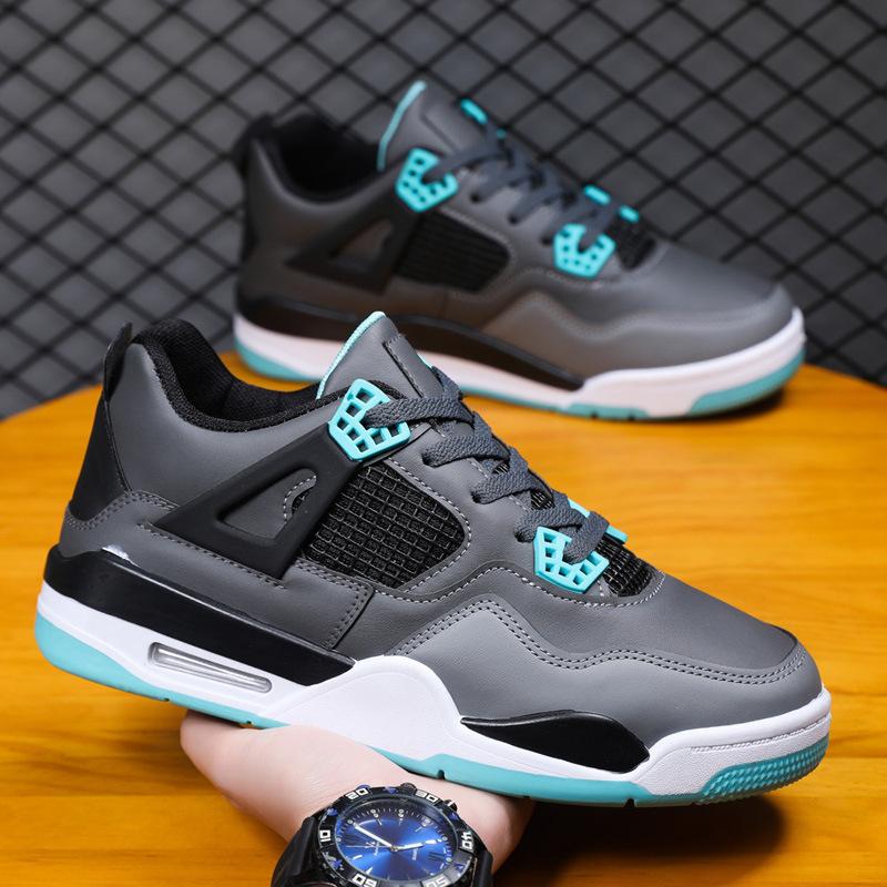 Men's shoes sports shoes early autumn new lace-up running shoes light and comfortable versatile men's shoes blue basketball shoes