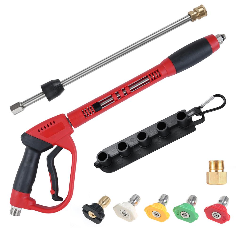 Pressure Washer Gun 5000 PSI Powerful Washing Gun 40inch Length 14inch Quick Connect with M22