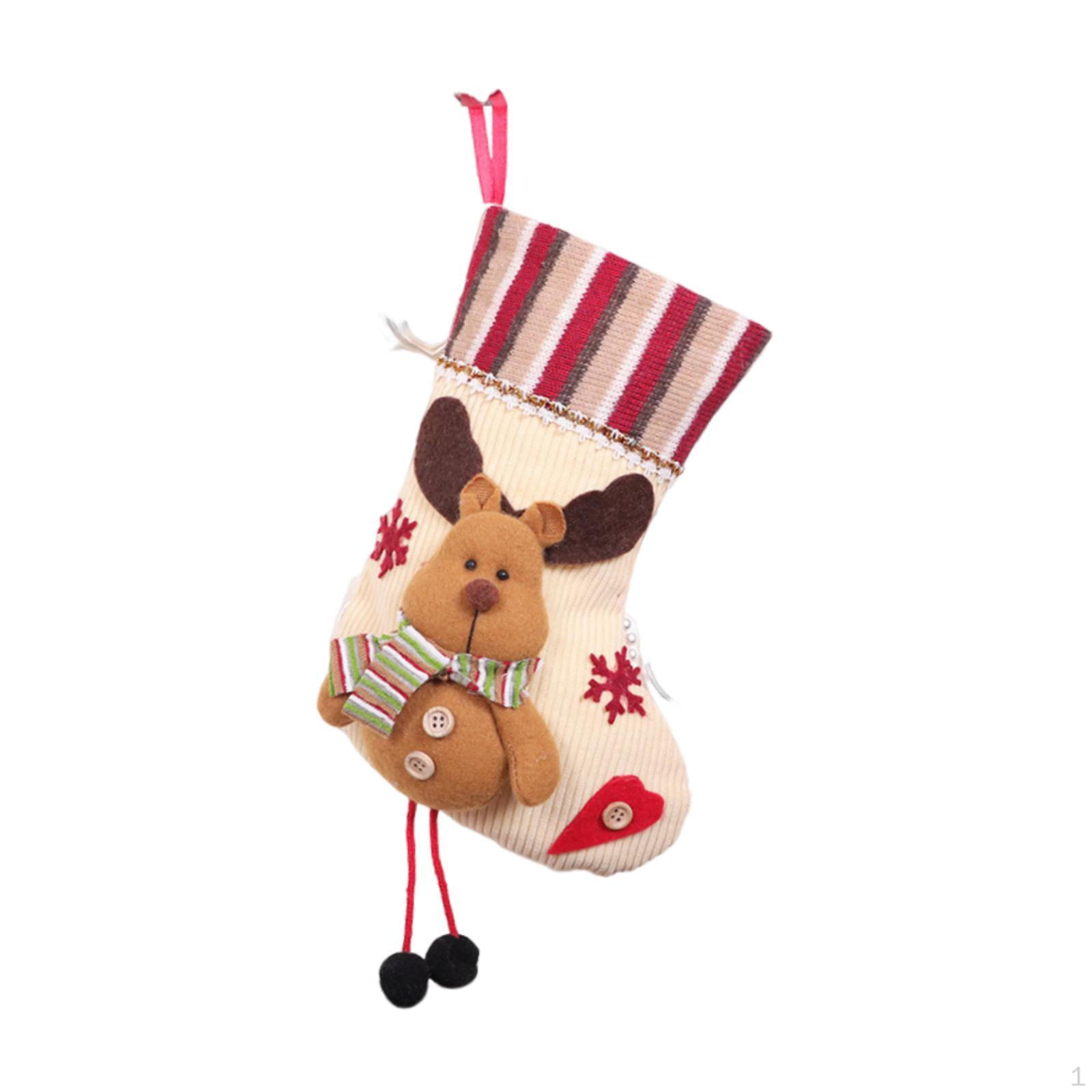 

Christmas Stocking Decor Decorative Treat Bag Cute Xmas Hanging Ornament for Deer