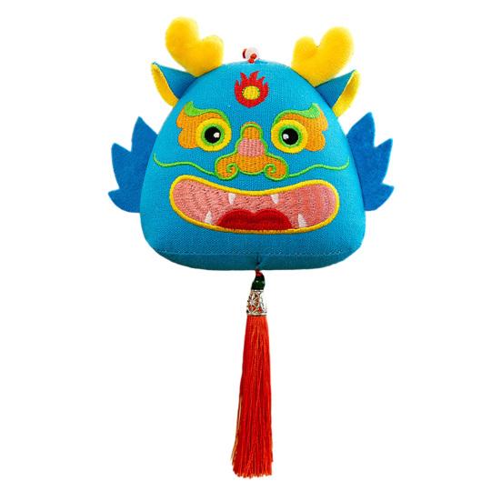 

Мультяшный китайский дракон, подвесное украшение с кисточками, 2024 год Дракона, Новый год, 3D орнамент в виде дракона, кулон, домашний декор, подарок на весенний фестиваль 10cm синий