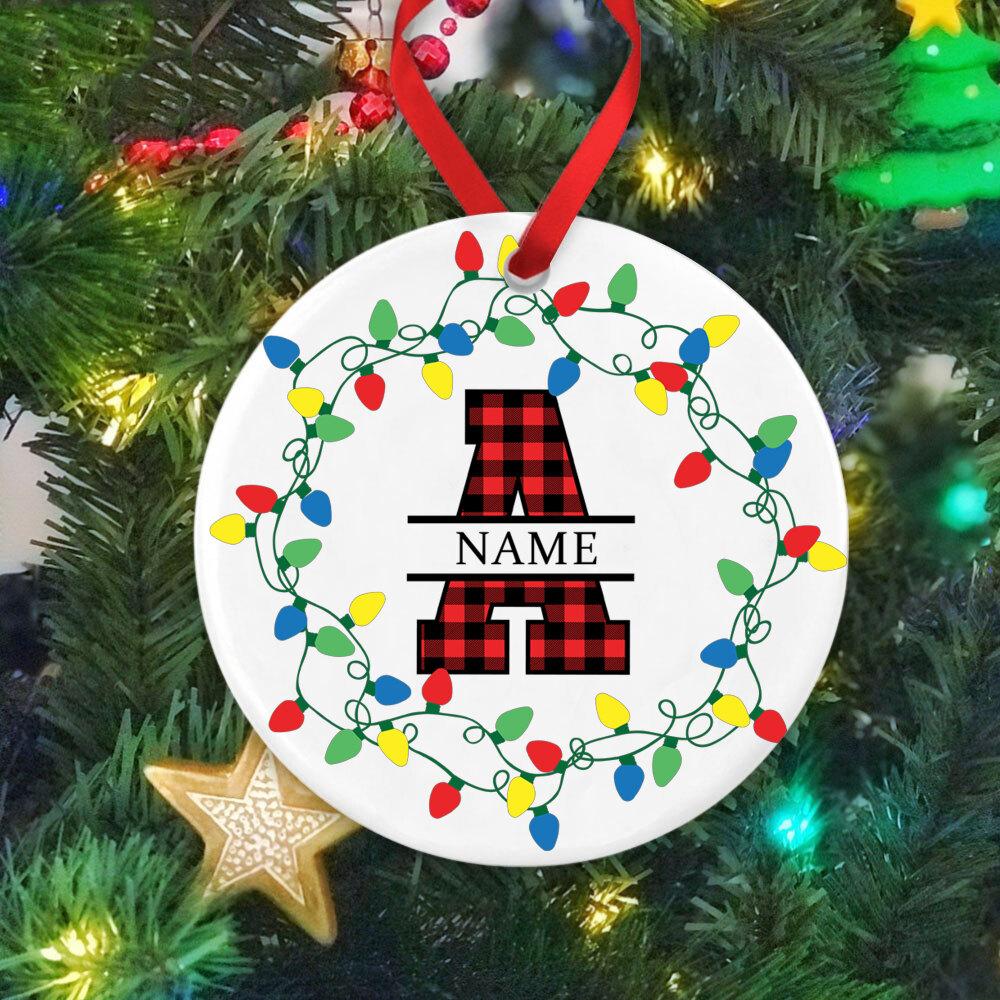 Personalised Christmas Family Ornament Pendant Custom Name Xmas Party Decor Monogram Photo Photography Accessories Keepsake Gift