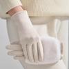 Suede Touch Screen Gloves Plush Skiing Gloves New Full Finger Gloves  Cycling Driving