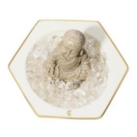 Smiling Jizo Statue At Rokusuin Temple, Stone Buddha Statue, Traditional Craft, Supervised by Yoshiko Shimo, Ornament for Interior Decoration