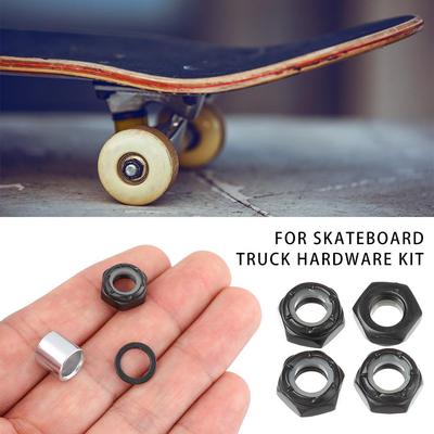 Kit Acessórios Anéis de Velocidade Hardware de Truck de Skate Espaçadores Porcas de Eixo Peças de Skate Longboard