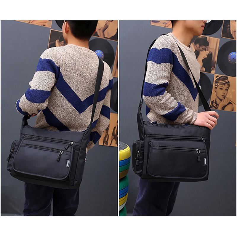 Buy Fashion Men Nylon Messenger Bag Waterproof Shoulder Bag Crossbody