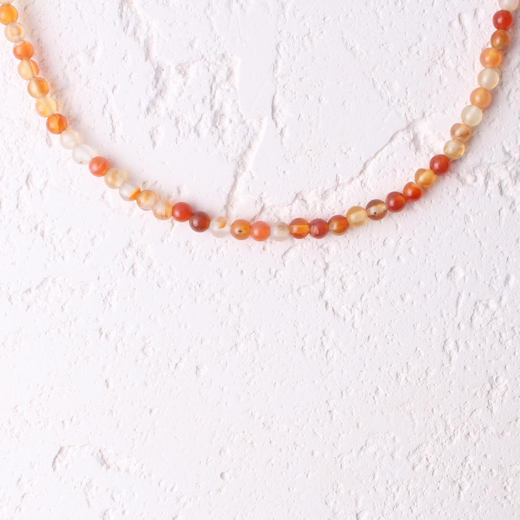Bien Vetu 4Mm Carnelian Gemstone Necklace