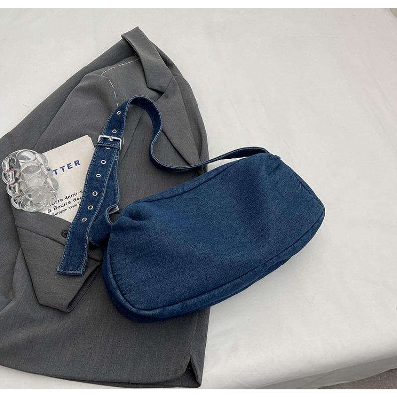 Simple Versatile Large-capacity Tote Bag Women's Bag New Denim Shoulder Slanting Cross Bag
